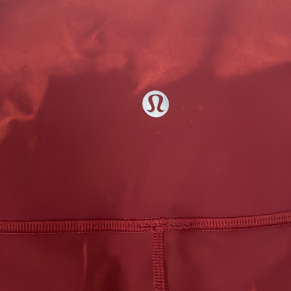 Lululemon Wunder Train HR Crop 23” Fade Color-Red Merlot w/Dye Size-12 NWT - Picture 9 of 12